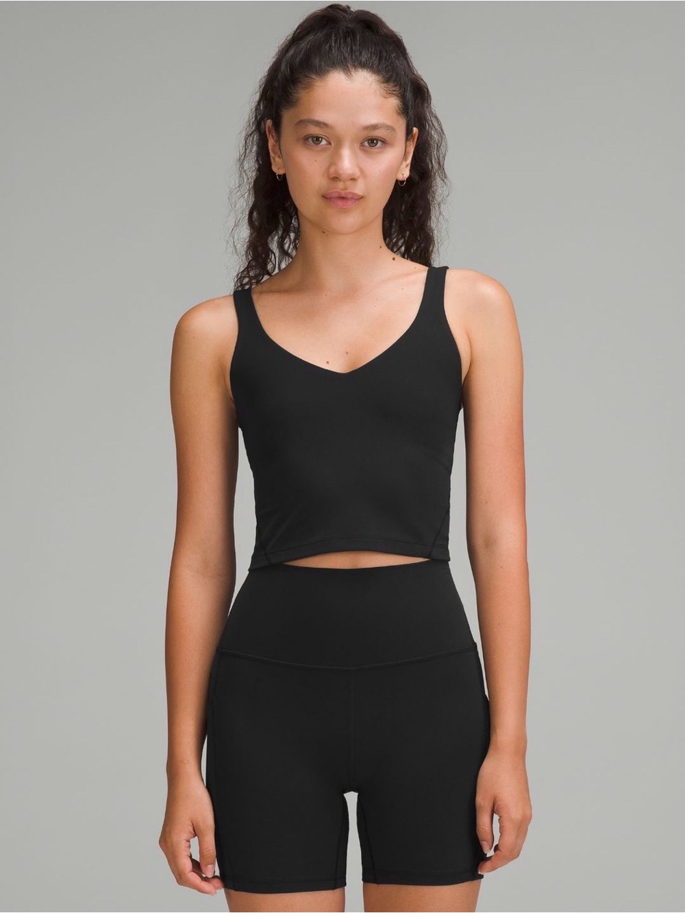 Lululemon Align Tank Black V-Neck Crop – size 12